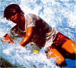 Bodyboarding in T-shirt